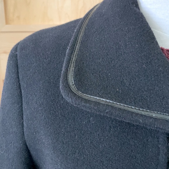 Marcona Black Wool Blend Peacoat, Size 10 - Picture 8 of 16